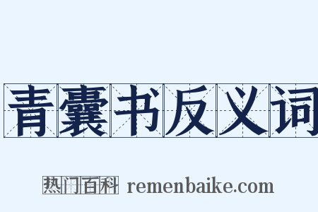 青囊书反义词是什么意思的图片